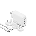 Miniatyrbild 1 av 4: Multiport Resel 67W GaN PowerMaxx med USB-C-kabel 1m CYGNETT Vit