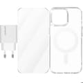 Miniatyrbild 2 av 2: Kit 3 i 1 för iPhone 15 Pro Max - Magsafe-skal + Film + USB-C-laddare - 4smarts