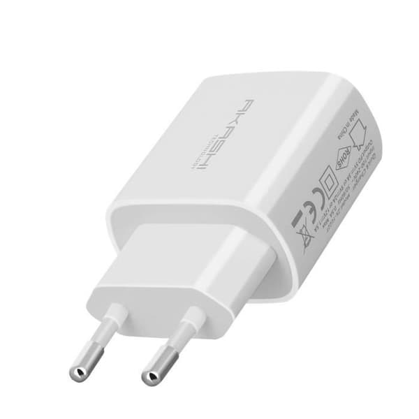 USB typ C laddare med Power Delivery 18W Snabbladdning Akashi Vit