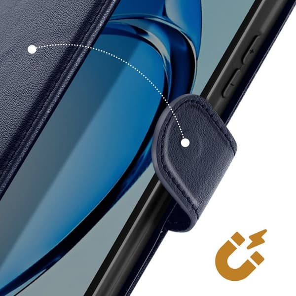 Etui för Oppo A40 med dragsnodd, flip-fodral, plånbok, blå