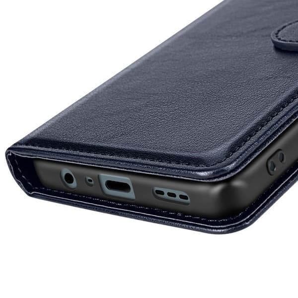 Etui för Oppo A40 med dragsnodd, flip-fodral, plånbok, blå