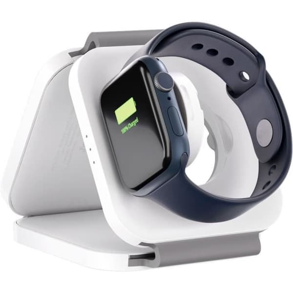Trådlös 3-i-1-laddare - GOOBAY - Fällbar - Kompatibel med iPhone, AirPods, Apple Watch - Snabbladdning