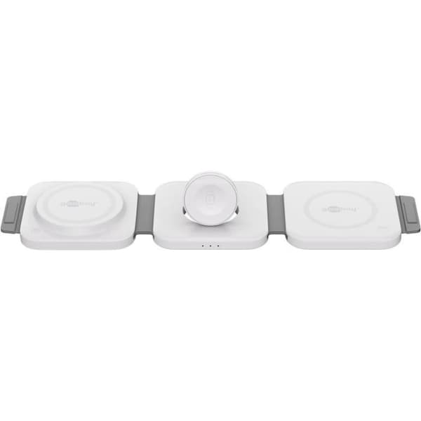 Trådlös 3-i-1-laddare - GOOBAY - Fällbar - Kompatibel med iPhone, AirPods, Apple Watch - Snabbladdning