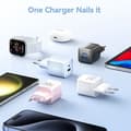 Miniatyrbild 3 av 6: GaN-laddare, Type-C, USB, PD30W, dubbelladdning snabb - Vention (FEQP0-EU) - Rosa