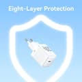 Miniatyrbild 5 av 6: Laddare för EU-kontakt, GaN, 20W, Typ-C, Smart Charging - Vention (FEPB0-EU) - Svart