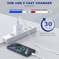 Miniatyrbild 3 av 6: USB C-laddare - Ospecificerad - 25W - Snabbladdning - 2m kabel - Flera skydd