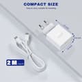 Miniatyrbild 4 av 6: USB C-laddare - Ospecificerad - 25W - Snabbladdning - 2m kabel - Flera skydd