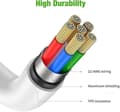 Miniatyrbild 5 av 6: Snabb USB C-laddare - MFI - 20W - Kompatibel med iPhone 16/15 Pro - 6 fot kabel - Inbyggt säkerhetssystem