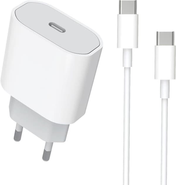 Snabb USB C-laddare - MFI - 20W - Kompatibel med iPhone 16/15 Pro - 6 fot kabel - Inbyggt säkerhetssystem