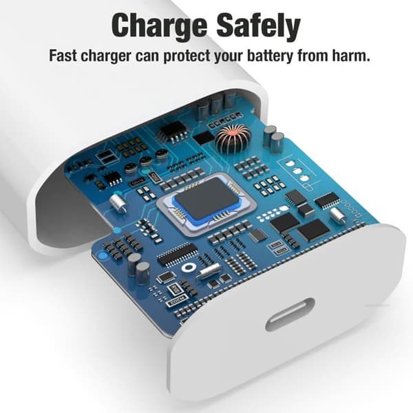 Snabbladdare USB C 20W Med USB C Till USB C 1M Kabel För iPhone 16/16 Pro/16 Pro Max/15/15 Pro/15 Pro Max/15 Plus, iPad Pro/Air