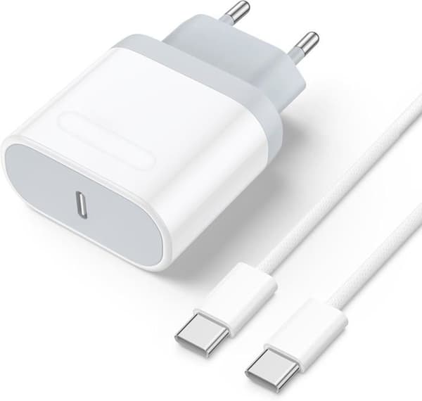 Snabbladdare - TORTOISE - iPhone 15 - 20W - USB C - 2M Kabel