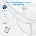 Miniatyrbild 5 av 6: Laddare iPhone - Apple - 20W - Snabbladdning - Lightning-kabel 2m - USB Typ C