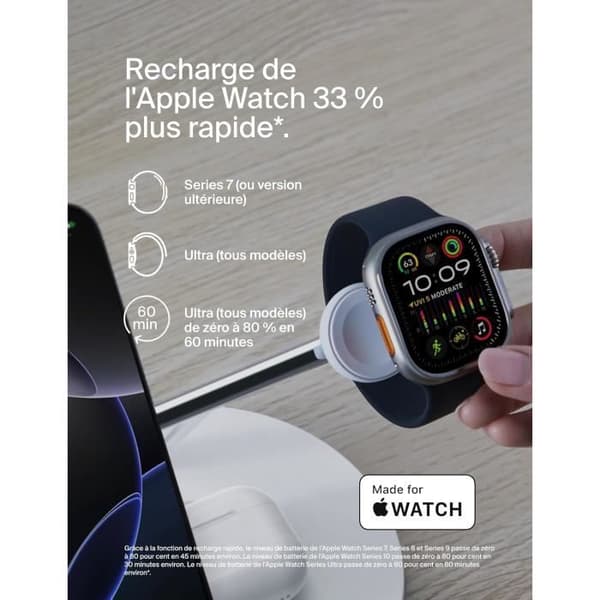 Laddstation 3-i-1 - Belkin - BoostCharge - Qi2 - MagSafe - Vit