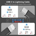 Pikkukuva 2 / 3: 2-Pakkaus - Latauskaapeli iPhonelle ja AirPodsille - USB-C - Lightning Kaapeli 3m - Musta