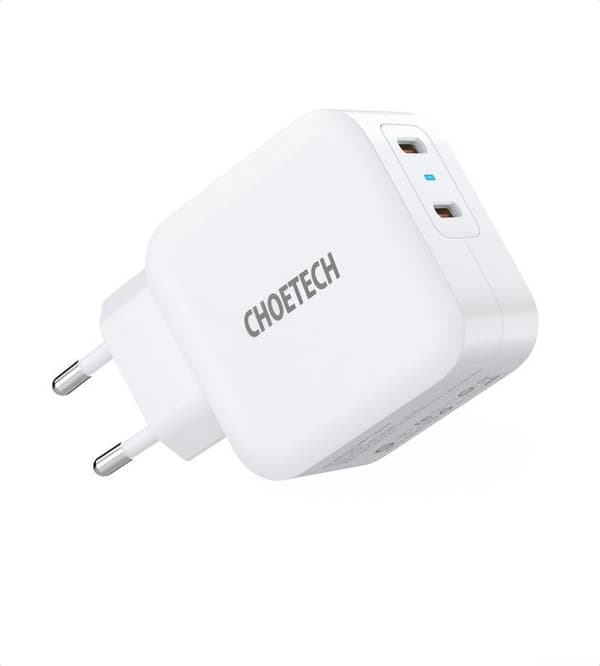 Snabb laddare ChoeTech Dual USB-C PD 40W