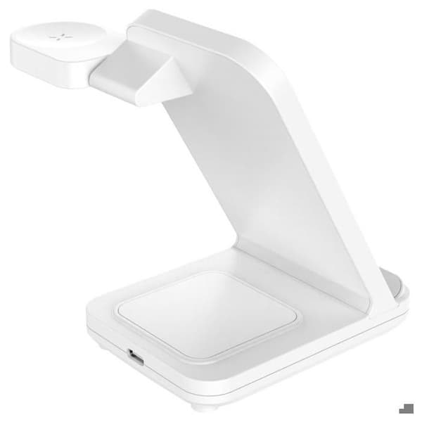 FIXED Powerstation för Samsung med trådlös laddning för upp till 3 enheter vit