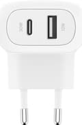 Miniatyrbild 3 av 4: Belkin BoostCharge 42W Dual väggladdare 30W USB-C PD/PPS + 12W USB-A - Vit