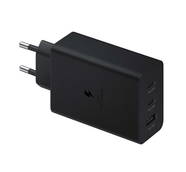 Samsung 65W PD Strömadapter Trio (USB-C x 2, USB-A) Väggladdare Bulk- Svart