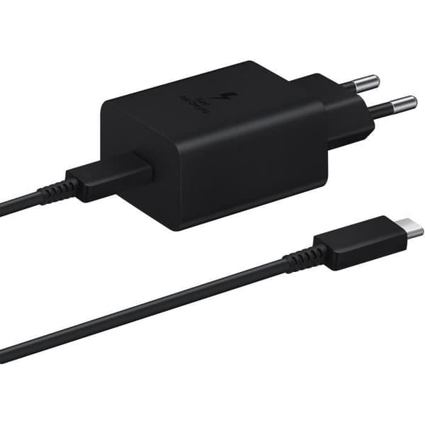 SAMSUNG Ultra Snabb Nätladdare 45W + CBL USB C Svart