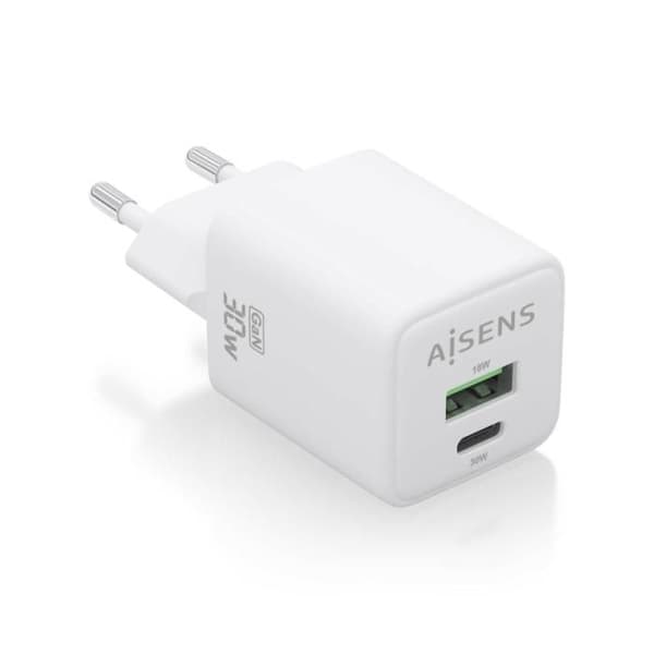 CARGADOR AISENS GAN 30W 1XUSB-C PD3.0 QC4.0 1XUSB-A QC3.0 VIT