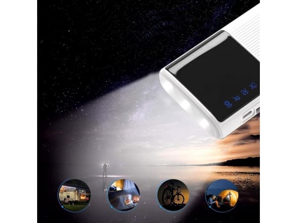 POWERBANK 20000 mAh 2x USB + USB MICRO HURTIGOPLADNING 10W