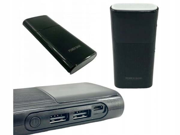 POWERBANK 20000 mAh 2x USB + USB MICRO HURTIGOPLADNING 10W