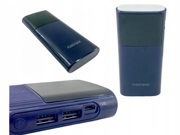 POWERBANK 20000 mAh 2x USB + USB MICRO HURTIGOPLADNING 10W