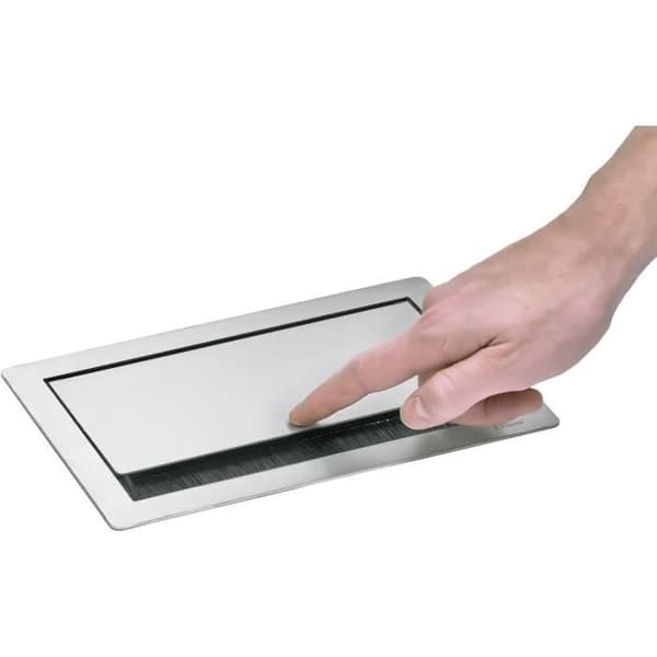 EVOline Flip Top Push S 2 Schuko-uttag USB-A USB-C laddare svart