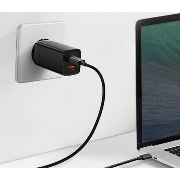 Vægoplader Baseus CCGAN2L-B01 Sort 18 W 65 W 45 W (1 enheder)