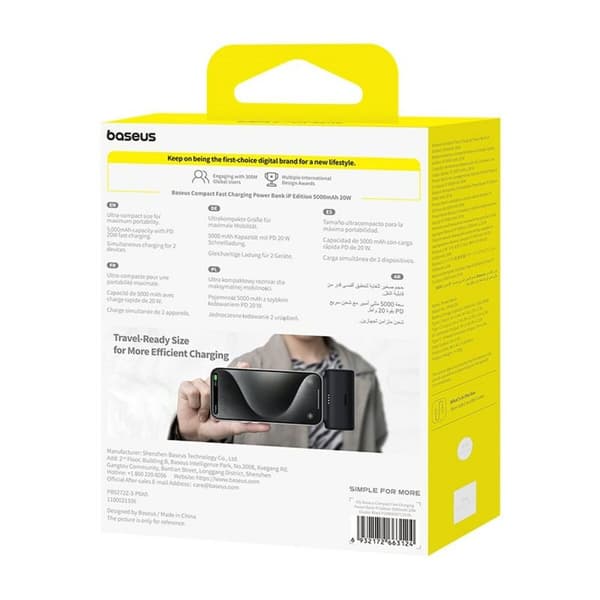 Powerbank Baseus P10068307113-00 Musta 5000 mAh