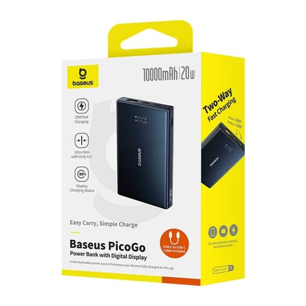 Powerbank Baseus P10076801123-00 Musta 10000 mAh
