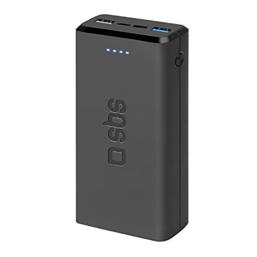 POWERBANK SBS 20.000 mAh 2X USB 2.1A sort Sort