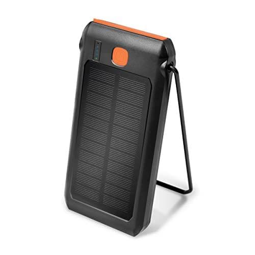 LogiLink Mobile -lisäakku aurinkoenergialla, 10 000 mAh, musta sisäänrakennetulla LED-taskulamolla, taitettavalla jalustalla, - 1 kpl (PA0273)