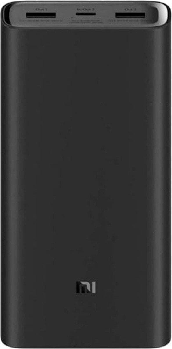 Xiaomi - Mi 20000mAh Power Bank 3 Quick Charge 4.0 - 50W - Dual USB-A og USB-C - Sort