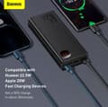 Miniatyrbillede 2 af 5: Baseus PPIMDA-D01 powerbank Polymer 20000 mAh Sort