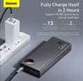 Miniatyrbillede 4 af 5: Baseus PPIMDA-D01 powerbank Polymer 20000 mAh Sort
