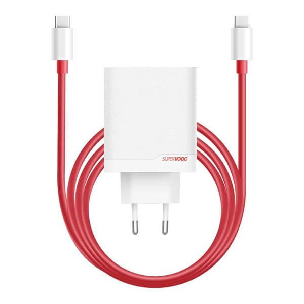 Laddare 120W Dubbel USB- och USB C-port med 1m Kabel Oneplus Vit