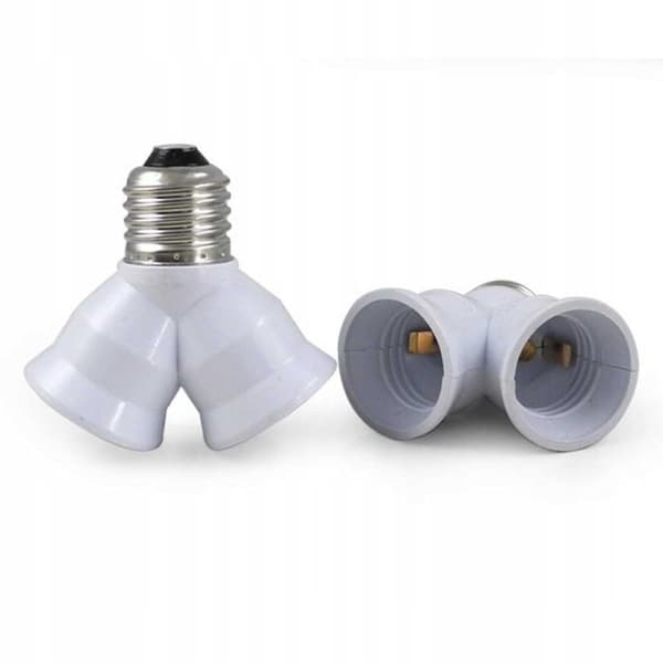 ADAPTER FRA E27 TIL 2xE27 FATNING