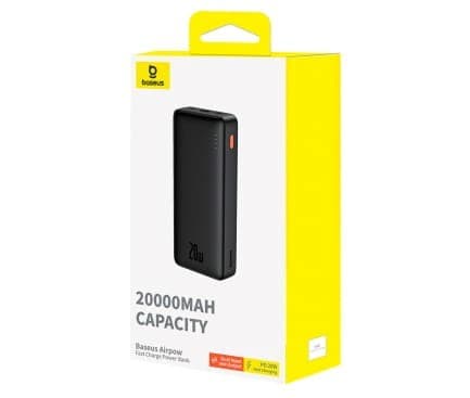 Baseus Airpow Lithium-polymer powerbank 20000 mAh 20 W Sort