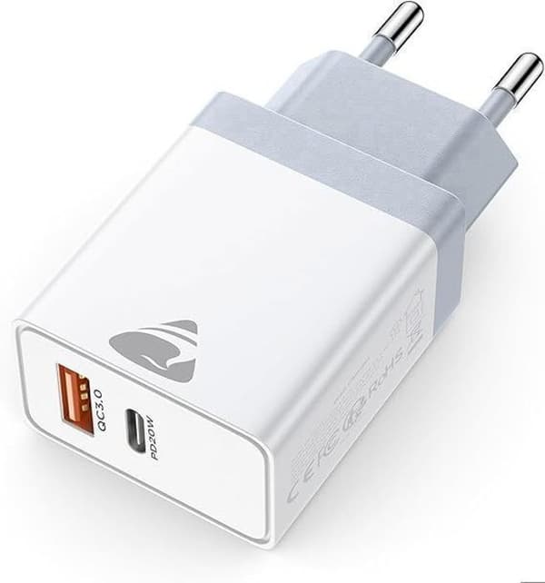 USB C-laddare - Aioneus - 25W - Snabbladdning - Kompatibel med iPhone och Samsung - Flertalet skydd