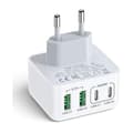 Miniatyrbild 1 av 5: USB C-laddare, 40W 4-port USBC snabbladdare Pro Max X XS XR 8 7 6S Plus Mini SE, iPad, Samsung Galaxy