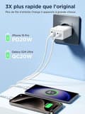 Miniatyrbild 2 av 5: USB C-laddare - Aioneus - 40W - 4 portar - Snabbladdning - Kompatibel med iPhone och Samsung