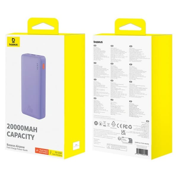 Powerbank Baseus P10022804513-00 Violett 20000 mAh 74 WH