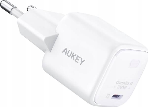 AUKEY VÆGOPLADDER GAN USB-C, PD 30W, HVID
