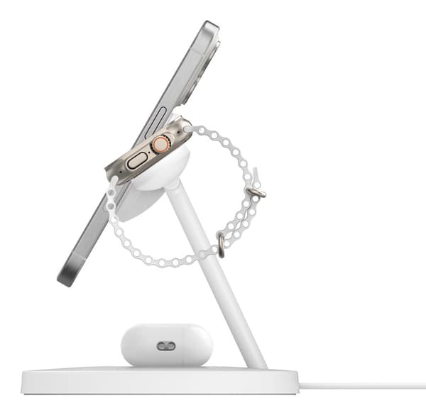 Belkin BoostCharge Pro Hovedtelefoner, Smartphone, Smartwatch Hvid USB Trådløs opladning Hurtig opladning Indendørs