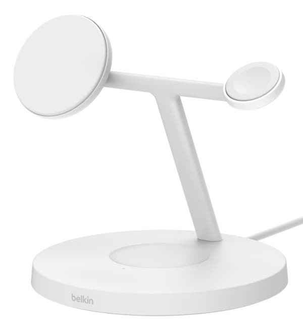 Belkin BoostCharge Pro Hovedtelefoner, Smartphone, Smartwatch Hvid USB Trådløs opladning Hurtig opladning Indendørs Hvid