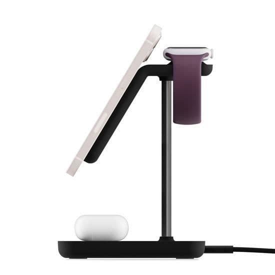 Laddningsbas - TWELVE SOUTH - HiRise Three - Trådlös 3-i-1-laddning - MagSafe-stöd - Svart