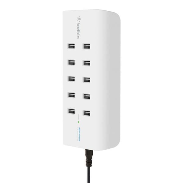 10-portars USB-laddare - BELKIN - B2B139vf - 2,4 A - Vit - Smartphones och surfplattor