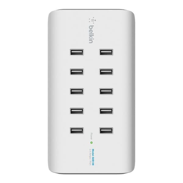 10-portars USB-laddare - BELKIN - B2B139vf - 2,4 A - Vit - Smartphones och surfplattor