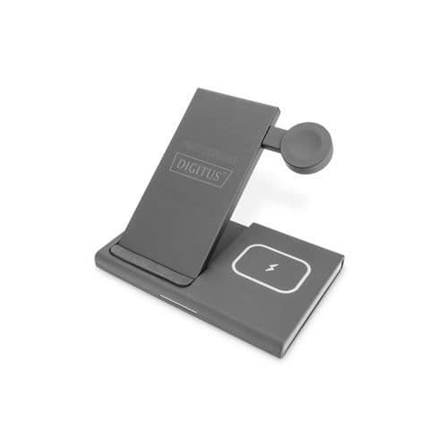 Station för laddning 3-i-1 - DIGITUS - Trådlös laddare - Kompatibel med iPhone, iWatch, AirPods - Fällbar